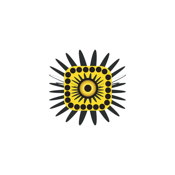 Aboriginal Art Dots Painting Icon Logo Design Vector Template — Stock Vector