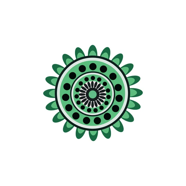 Аборигенные Точки Живопись Иконы Вектор Дизайна Логотипа Искушать — стоковый вектор