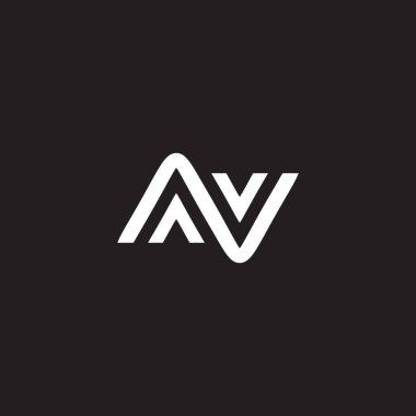 Basit N harfi ilk logo tasarım vektör şablonu