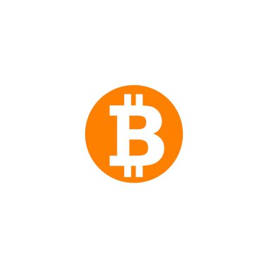 Bitcoin para birimi logo tasarım şablonu