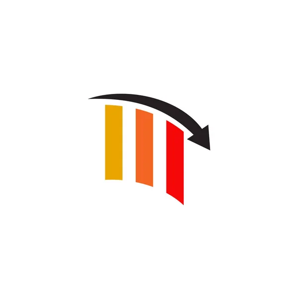 トレンドチャートアイコンのロゴデザインベクトルテンプレート — ストックベクタ