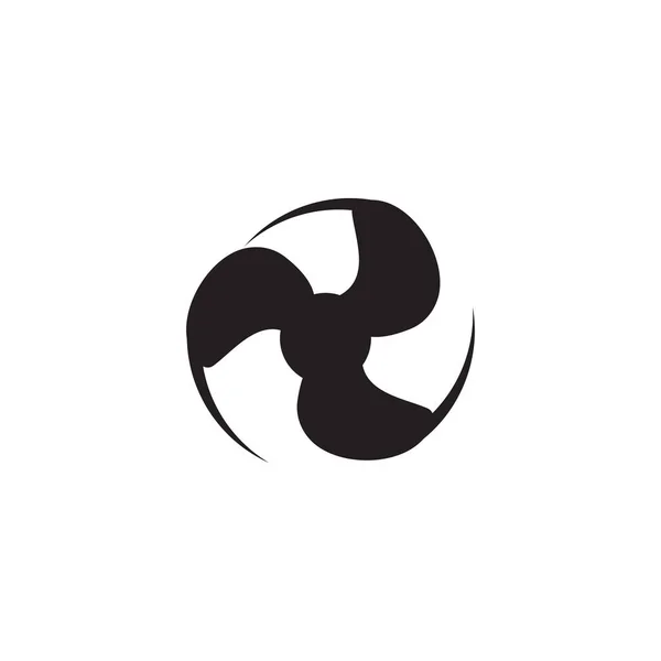 Templat Desain Logo Ikon Propeller Kipas Listrik - Stok Vektor
