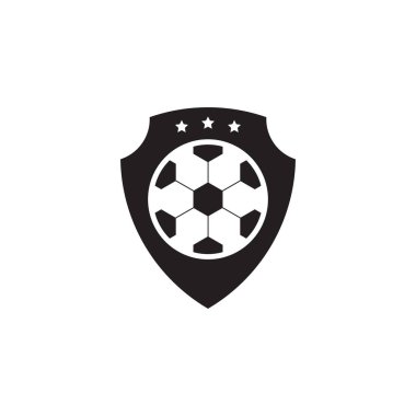 Futbol logosu tasarım vektör şablonu