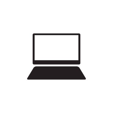 Bilgisayar monitörü simge logo tasarım vektörü şablonu