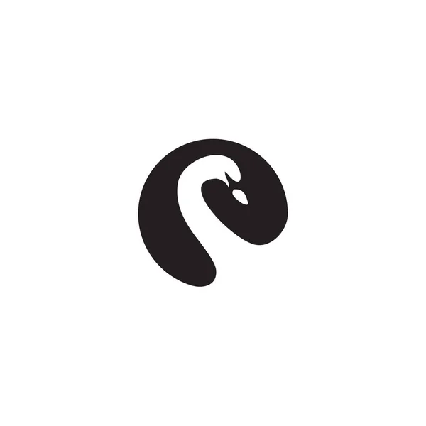 Kuğu Logosu Tasarım Vektör Şablonu — Stok Vektör