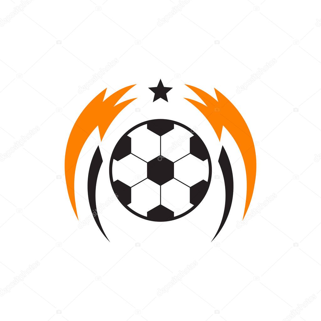 Football logo design vector icon template