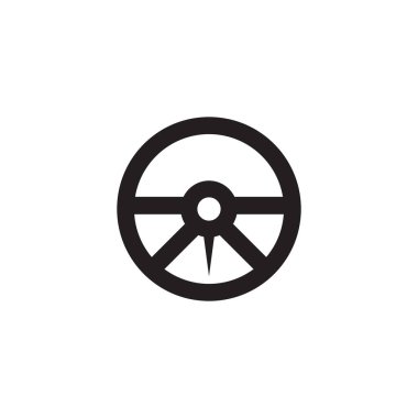 Araba direksiyon simgesi logo tasarım şablonu