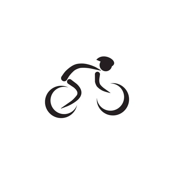 Bicycle Sportman Icono Logotipo Diseño Vector Plantilla — Archivo Imágenes Vectoriales