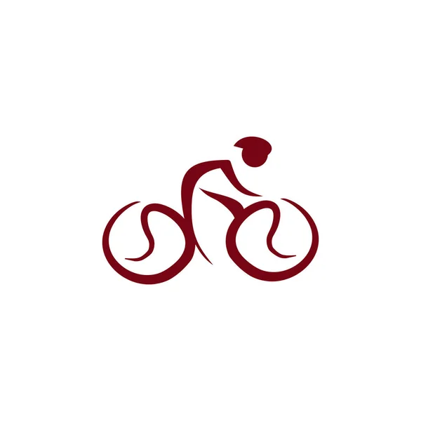 Modelo Vetor Design Logotipo Ícone Desportivo Bicicleta — Vetor de Stock