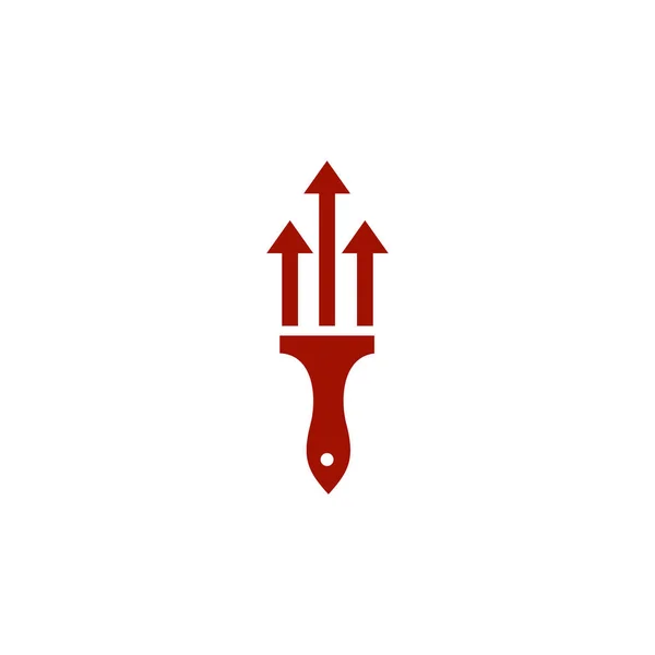 Farbe Pinsel Symbol Logo Design Vektor Vorlage — Stockvektor
