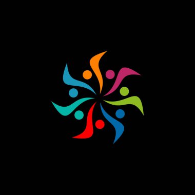 Topluluk ve evlat edinme logosu tasarım vektörü şablonu