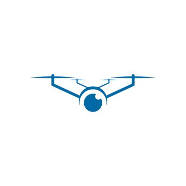 Drone logo tasarım vektör şablonu
