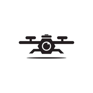 Drone logo tasarım vektör şablonu