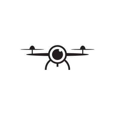 Drone logo tasarım vektör şablonu