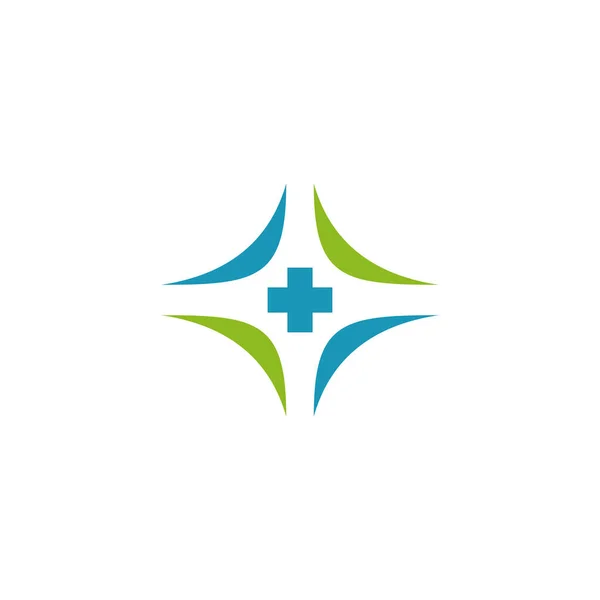 Medical Health Care Logo Using Cross Icon Vector Template — Stock Vector