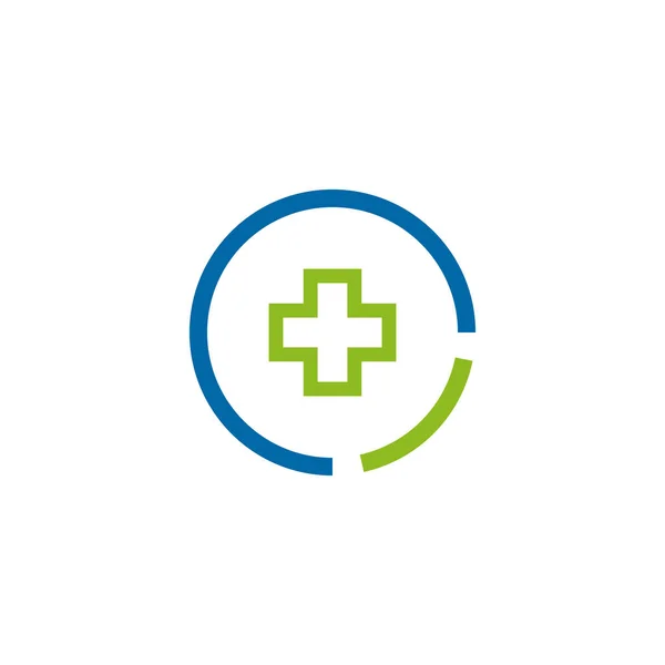 Medical Health Care Logo Using Cross Icon Vector Template — Stock Vector