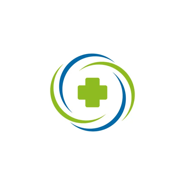 Çapraz Simge Vektör Şablonu Kullanan Tıbbi Sağlık Logosu — Stok Vektör