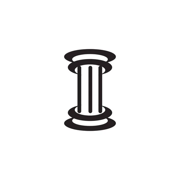 Pillar Pictogram Logo Symbool Ontwerp Vector Template — Stockvector