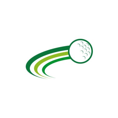 Golf sporu simgesi logo tasarım vektör şablonu