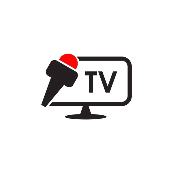 Plantilla Vector Diseño Logotipo Icono Canal Televisión Televisión — Vector de stock