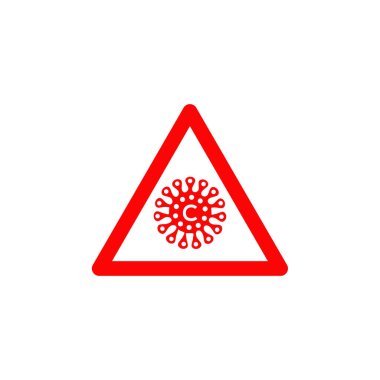 Corana Virüs Hastalığını veya Covid-19 sembol logo tasarım şablonunu durdur