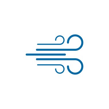 Rüzgar sembolü logo tasarım vektör şablonu