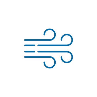Rüzgar sembolü logo tasarım vektör şablonu