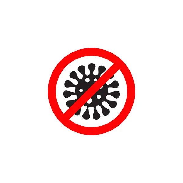 Coranaウイルス病またはCovid 19シンボルロゴデザインベクトルテンプレートを停止 — ストックベクタ