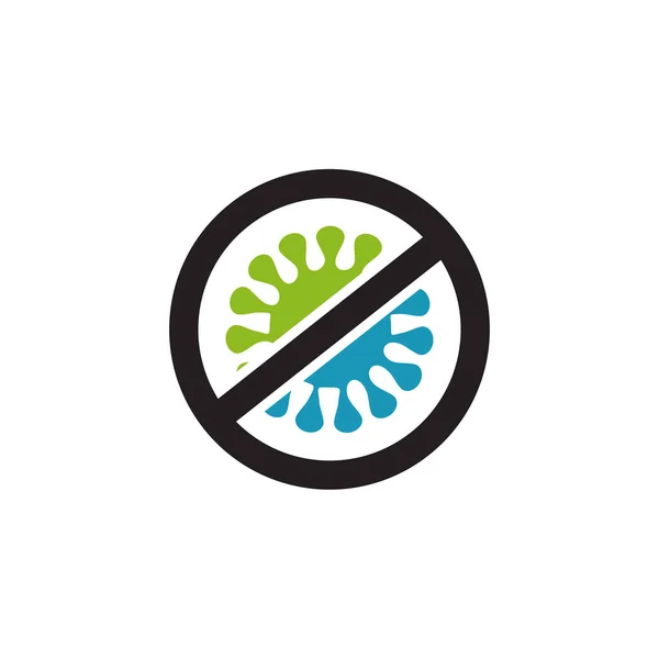 Detener Enfermedad Por Virus Corana Plantilla Vector Diseño Logotipo Covid — Archivo Imágenes Vectoriales