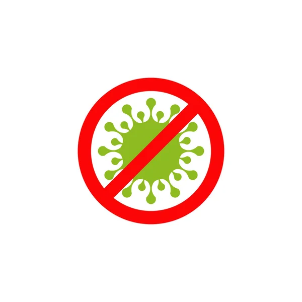 Stop Corana Virus Disease Oder Covid Symbol Logo Design Vektor — Stockvektor