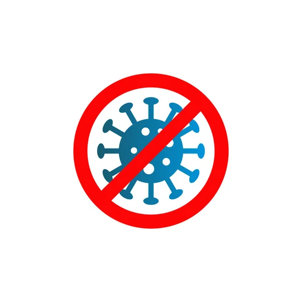 Stop Corana Virus Disease Covid Símbolo Logotipo Modelo Vetor Design — Vetor de Stock