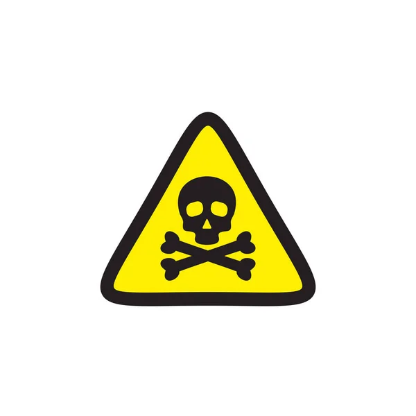 Poison Symbol Lgoo Design Using Skull Cross Bone Icon Vector — 스톡 벡터