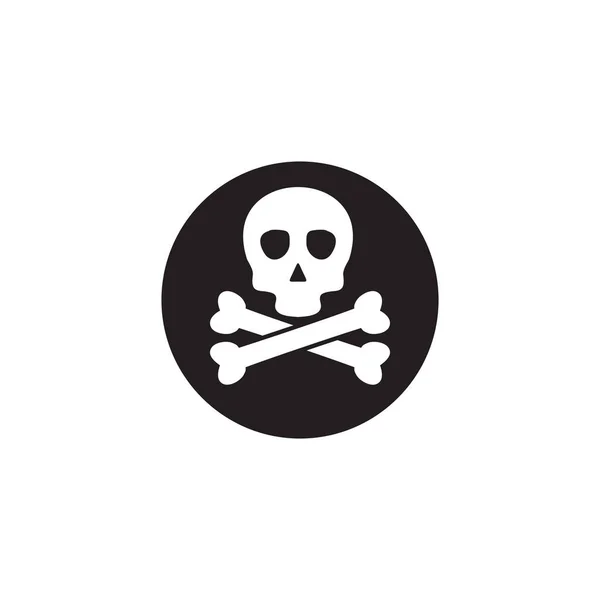 Poison Symbol Lgoo Design Using Skull Cross Bones Icon Vector — Stock Vector