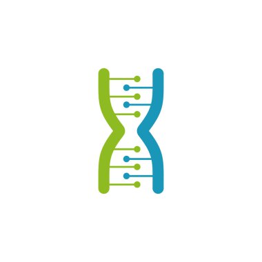 DNA Molekül logo ikon tasarım vektör şablonu