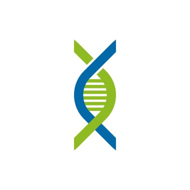 DNA Molekül logo ikon tasarım vektör şablonu