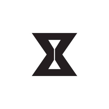 Kum saati logo tasarımı ikon vektör şablonu