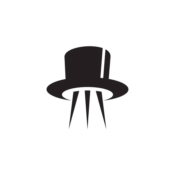Magia Sombrero Logotipo Icono Diseño Vector Plantilla — Archivo Imágenes Vectoriales