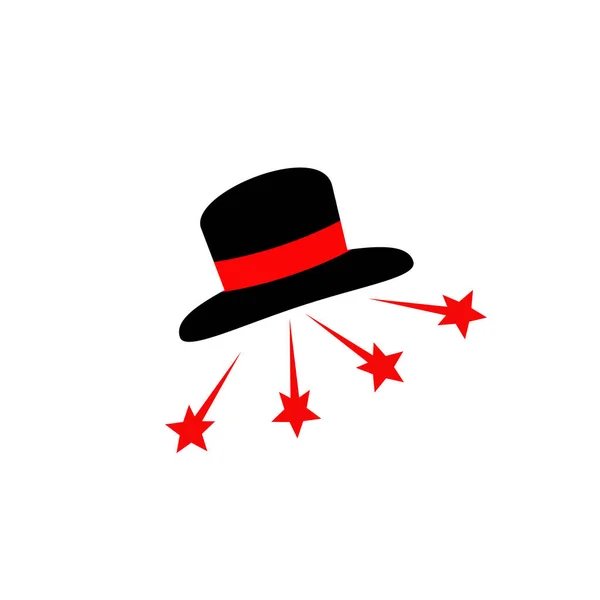 Sihirli Şapka Logo Tasarım Vektörü Şablonu — Stok Vektör