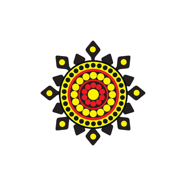 Aboriginal Art Tečky Malování Ikony Logo Design Vektorové Šablony — Stockový vektor