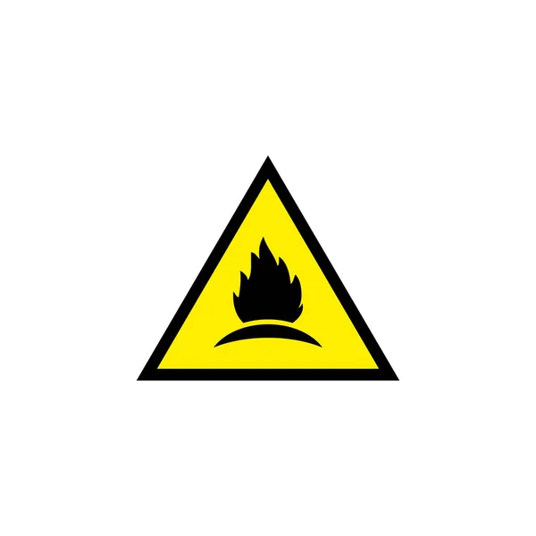 Symbol Und Logo Zur Warnung Vor Leicht Entflammbarem Material — Stockvektor