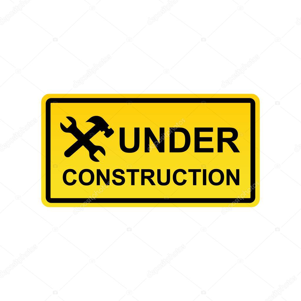 Under construction symbol design vector template