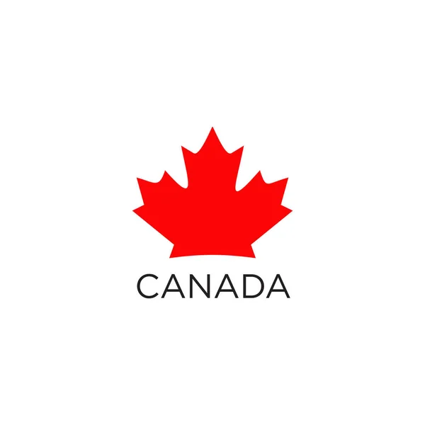 Canada Rode Vlag Vector Illustratie Ontwerp Sjabloon — Stockvector