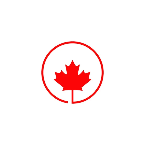 Modèle Dessin Illustration Vectoriel Drapeau Rouge Canada — Image vectorielle