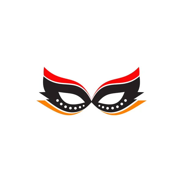 Karneval Mask Kostym Vektor Design Mall — Stock vektor