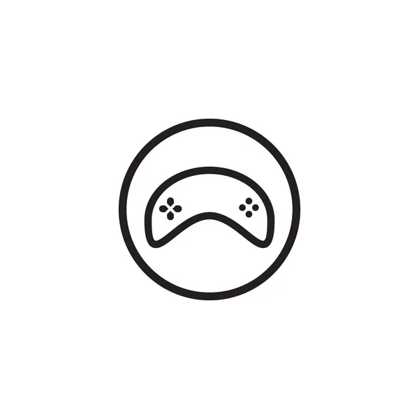 Joystick Gamer Logo Design Vektorová Šablona — Stockový vektor