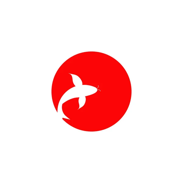 Koi Fisch Logo Symbol Design Vektor Vorlage — Stockvektor