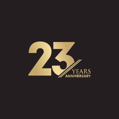 23. yıl dönümü logo tasarım vektör şablonu