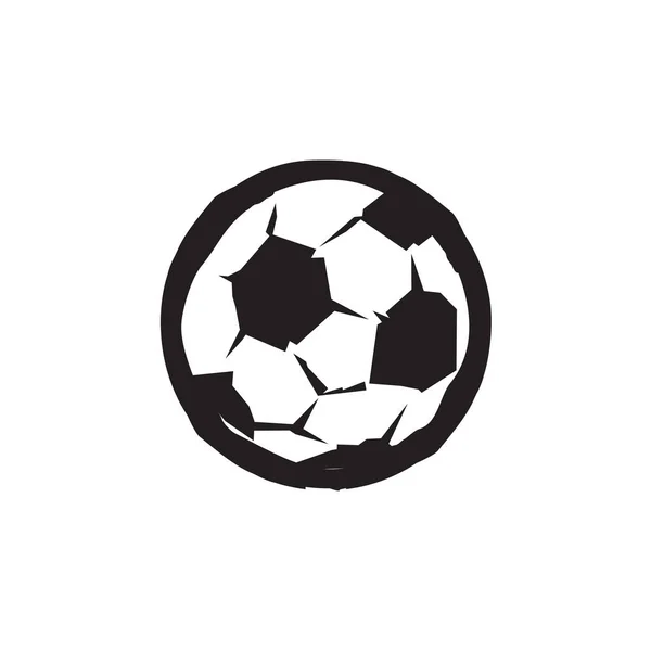 Fußball Oder Fußball Logo Design Mit Ballvektorsymbolvorlage — Stockvektor