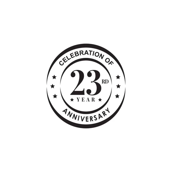 23周年ロゴデザインベクターテンプレート — ストックベクタ