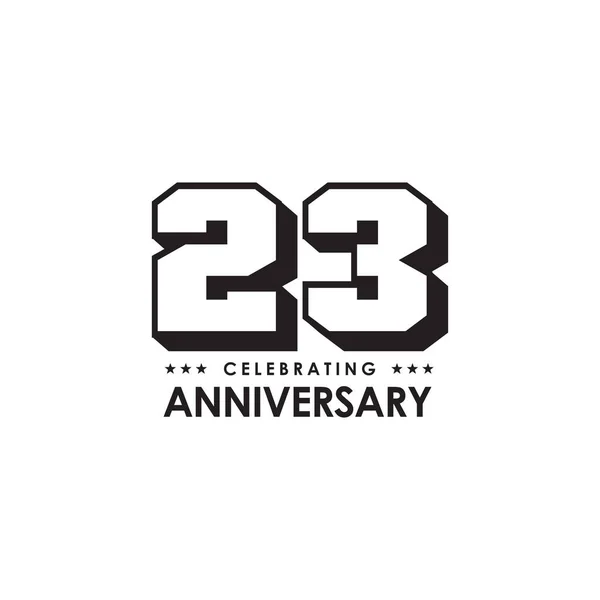 23周年ロゴデザインベクターテンプレート — ストックベクタ